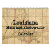 Cartes de la Louisiane et calendrier de (Protection)