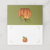 Cartes de la Place Tented Citrouille Thanksgiving (Extérieur déplié)