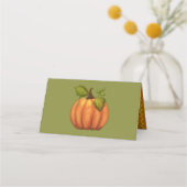 Cartes de la Place Tented Citrouille Thanksgiving (Dos)