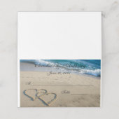 Cartes De La Réception Du Mariage Au Coeur (Extérieur déplié)