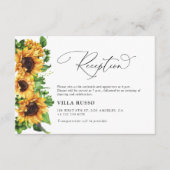 Cartes de la réception du mariage de tournesol (Devant)