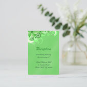 Cartes de la réception du mariage vert foncé (Debout devant)