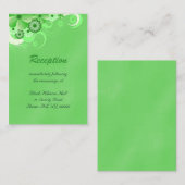 Cartes de la réception du mariage vert foncé (Devant / Derrière)