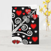 Cartes de la Saint-Valentin 1 Cœurs Et Flèches (Fleur jaune)