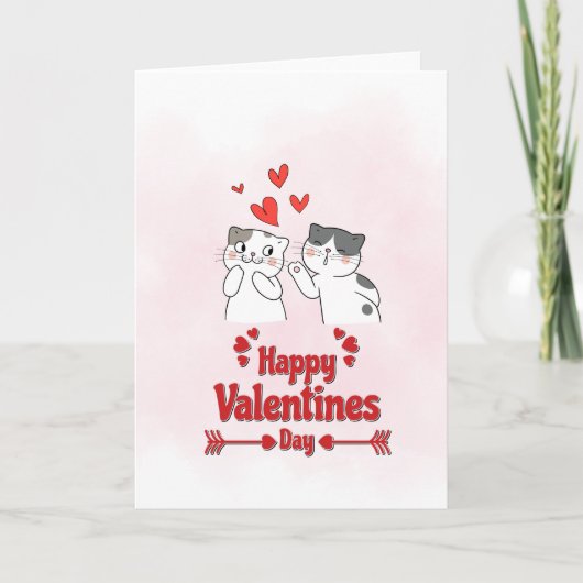 Cartes de la Saint-Valentin aux chats mignons – Do (Devant)