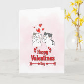Cartes de la Saint-Valentin aux chats mignons – Do (Fleur jaune)