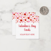 Cartes de la Saint-Valentin avec bordure de cœur (Devant/Arrière en situation)