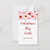 Cartes de la Saint-Valentin avec des cœurs rouges  (Devant)