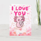 Cartes de la Saint-Valentin axolotl (Dos)