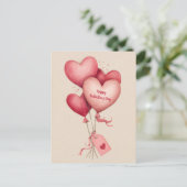 Cartes de la Saint-Valentin Ballons en forme de cœ (Debout devant)