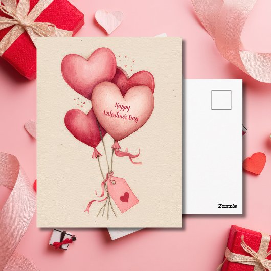 Cartes de la Saint-Valentin Ballons en forme de cœ