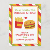 Cartes de la Saint-Valentin Burgers & Frites (Devant)