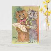 CARTES DE LA SAINT-VALENTIN CHAT DE LOUIS WAIN (Fleur jaune)