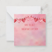 Cartes de la Saint Valentin de Cactus mignonne (Dos)