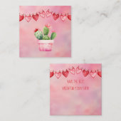 Cartes de la Saint Valentin de Cactus mignonne (Devant / Derrière)