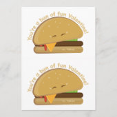 Cartes de la Saint-Valentin découpables Cute Burge (Devant)