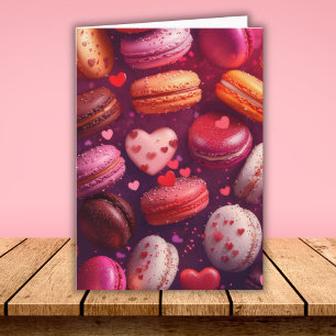 Cartes de la Saint-Valentin Design coeurs Macarons
