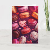 Cartes de la Saint-Valentin Design coeurs Macarons (Devant)