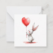 Cartes de la Saint Valentin du lapin mignon (Devant)
