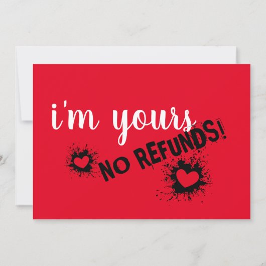 Cartes de la Saint-Valentin Je suis à vous, pas de (Devant)