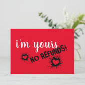 Cartes de la Saint-Valentin Je suis à vous, pas de (Debout devant)