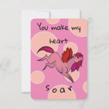Cartes de la Saint Valentin Pegasus Rose Cute