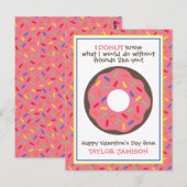 Cartes de la Saint-Valentin personnalisées Donut a (Devant / Derrière)