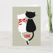 Cartes de la Saint-Valentin pour chats d'amour rom (Devant)