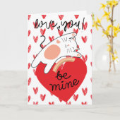 Cartes de la Saint-Valentin sois mien (Fleur jaune)