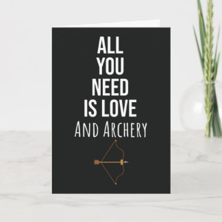 Cartes de l'amoureux de tir à l'arc mignon Arc Flè