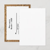 Cartes de l'anniversaire de mariage d'or RSVP (Devant / Derrière)