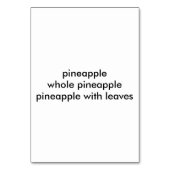 Cartes de lecture d'ananas entier pour adultes (Dos)