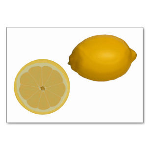 Cartes de lecture de la nourriture au citron pour