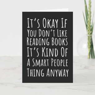 Cartes de lecture de livre drôle Lecteur d'humour 