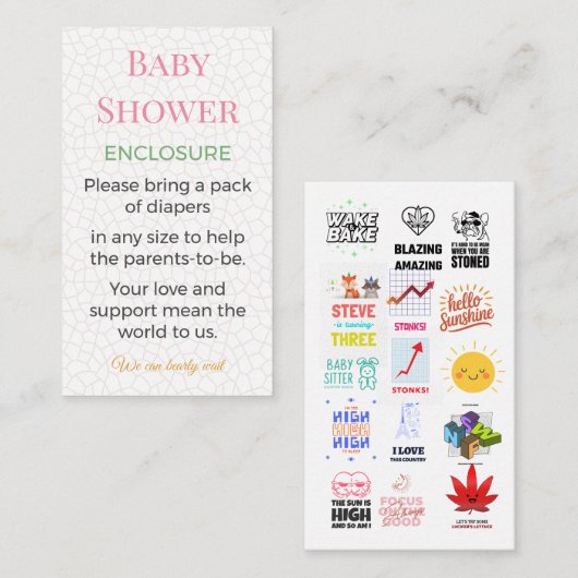 Cartes de l'Enclos Sous l'Océan | Minimaliste Mign (Devant / Derrière)