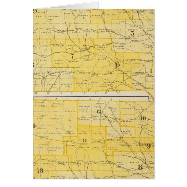 Cartes de l'État de l'Iowa (Devant)