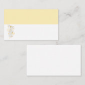 Cartes de lieu blanc jaune cage d'oiseau mariage (Devant / Derrière)