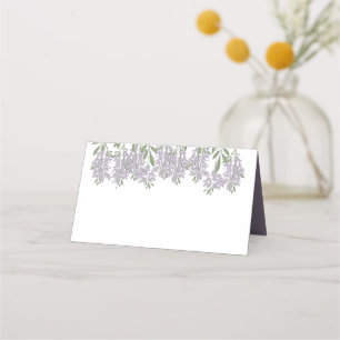 Cartes de lieu blanches de la Wisteria peinte
