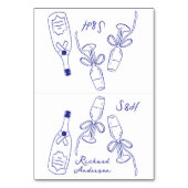 Cartes de lieu bleu Dolce do-it-yourself pliées (Par défaut)