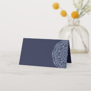 Cartes de lieu bleues Mandala Damask Blair