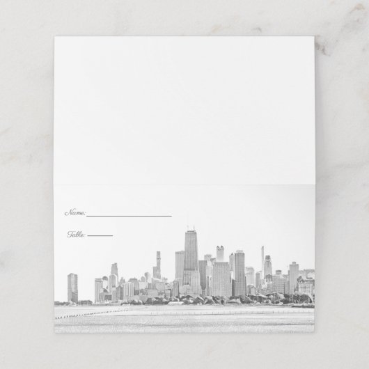 Cartes de lieu Chicago Skyline (Extérieur déplié)