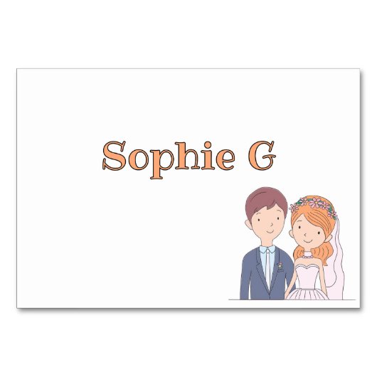 Cartes de lieu de mariage de conjoints simples de (Devant)