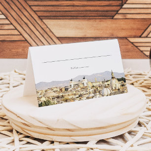 Cartes de lieu de mariage de voyage à Rome Italie