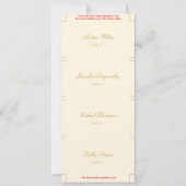 Cartes de lieu de mariage élégantes Crème et Or Pl (Devant)
