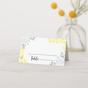 Cartes de lieu de mariage floral abeille aquarelle