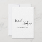 Cartes de lieu de mariage romantiques et élégantes (Dos)