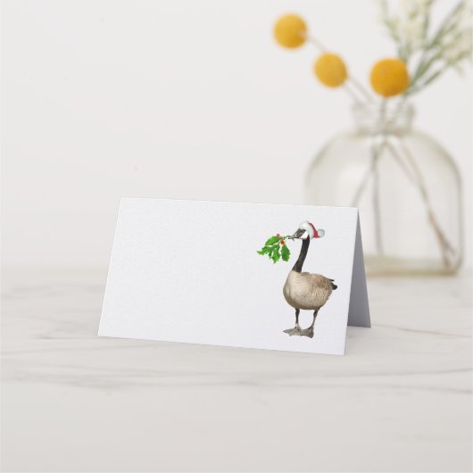 Cartes de lieu de Noël Goose (Devant)