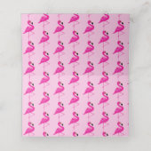 Cartes de lieu d'invité rose flamingo (Intérieur déplié)