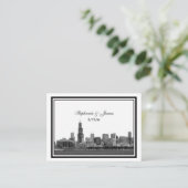Cartes de lieu encadrées de Chicago Skyline Etched (Debout devant)
