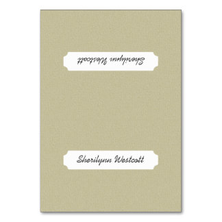 Cartes de lieu et Modèle de nom simples Burlap Ten